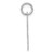 14k White Gold Large Fancy Script Letter C Initial Charm YC655C