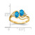 14k 6x4mm Oval Blue Topaz AA Diamond ring Y4617BT/AA
