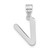 14kw Polished Bubble Letter V Initial Pendant YC1441WV