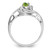 14k White Gold 5x3mm Pear Peridot VS Diamond ring Y4628PE/VS