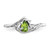 14k White Gold 5x3mm Pear Peridot VS Diamond ring Y4628PE/VS
