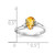 14k White Gold 7x5mm Pear Citrine VS Diamond ring Y4626CI/VS