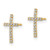 14k CZ Cross Post Earrings YE2121