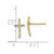 14k CZ Cross Post Earrings YE2121