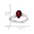14k White Gold 7x5mm Pear Garnet A Diamond ring Y4626GA/A