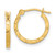 14k Polished Diamond Cut 1.5mm Square Tube Hoops YE1773