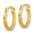 14k Polished Diamond Cut 1.5mm Square Tube Hoops YE1773