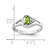 14k White Gold 6x4mm Pear Peridot AA Diamond ring Y2071PE/AA
