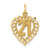 10k 21 in Heart Charm 10ZC992