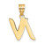 14k Polished Script Letter N Initial Pendant YC1438N