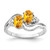 14k White Gold 6x4mm Oval Citrine AAA Diamond ring Y4618CI/AAA