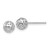 14K White Gold Fancy Ball Post Earrings YE1692