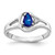 14k White Gold 6x4mm Pear Sapphire A Diamond ring Y2071S/A