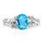 14k White Gold 8x6mm Oval Blue Topaz VS Diamond ring Y4684BT/VS