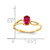14k 6x4mm Oval Ruby ring Y4648R