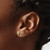 14K Polished Paw with Black Enamel Post Earrings YE2216