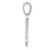 14KW White Gold Script Letter N Initial Pendant YC993WN
