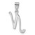 14KW White Gold Script Letter N Initial Pendant YC993WN