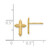 14K Yellow Gold Polished Cross Post Earrings YE1675