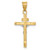 10K Two-tone INRI Crucifix Pendant 10D3669