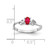 14k White Gold 5x3mm Oval Ruby ring Y4651R