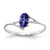 14k White Gold 6x4mm Oval Tanzanite ring Y4660T
