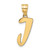 14k Polished Script Letter J Initial Pendant YC1438J