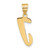 14k Polished Script Letter J Initial Pendant YC1438J