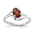 14k White Gold 7x5mm Oval Garnet ring Y4643GA