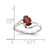 14k White Gold 7x5mm Oval Garnet ring Y4643GA