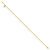 14k Figaro Link with Dangling Heart Anklet ANK66-10