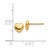 14K Polished Heart Post Stud Earrings YE300