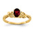 14k 6x4mm Oval Garnet AAA Diamond ring Y4690GA/AAA
