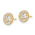 14k CZ Halo Stud Earrings YE2004