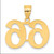 14k Polished Number 66 Pendant APN66