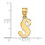 14k Polished Script Letter S Initial Pendant YC1438S