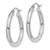 10K White Gold Polished 3mm Tube Hoop Earrings 10T850