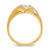 14k Two-Tone IBGoodman Men's Satin Diamond Complete Ring B55223-4YWAA