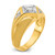 14k Two-Tone IBGoodman Men's Satin Diamond Complete Ring B55223-4YWAA