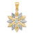 10K w/Rhodium Snowflake Charm 10C986