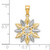 10K w/Rhodium Snowflake Charm 10C986