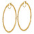 10k Polished and D/C Rope 2.95mm Hoop Earrings 10ER348