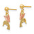 10k Tri-color Black Hills Gold Post Dangle Earrings 10BH659