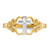 10k & Rhodium Polished Cross Ring 10C1279