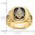 10k Polished, Antiqued and Nugget Texture AA Quality Diamond Masonic Ring 10Y4035AA