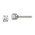 Inverness Stainless Steel Polished 5mm CZ Post Earrings 181E