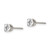 Inverness Stainless Steel Polished 5mm CZ Post Earrings 181E