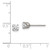 Inverness Stainless Steel Polished 5mm CZ Post Earrings 181E