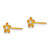 Inverness 14k November Yellow Crystal Birthstone Flower Earrings 791E