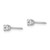Inverness 18k White 3mm CZ Earrings 257E